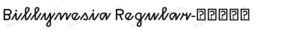 Billynesia Regular字体转换
